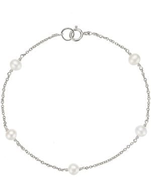 Lily & Roo Five Pearl Bracelet - Metallic