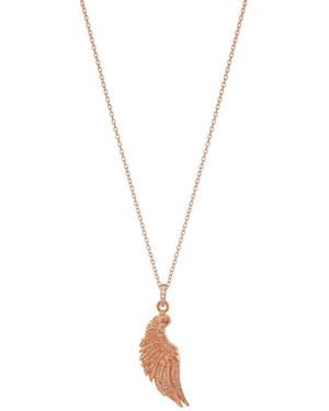 Seven Saints Angel Wing Necklace, Over Sterling - Metallic
