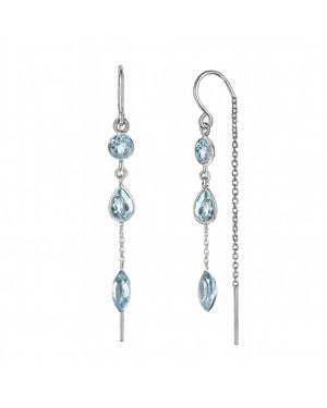 Charlotte's Web Jewellery Azura Threader Earrings - Blue