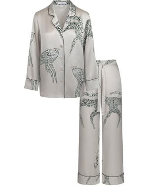Piola Natural Silk Loungewear Set - Gray