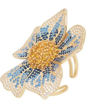LÁTELITA London Pansy Blue Ring Gold