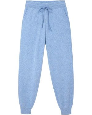 Mamu Dream Chambray Cashmere Cuffed Ankle Joggers - Blue