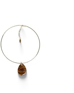 A'miss Sahara Drop Necklace - Metallic