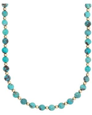 Becket + Quill Bead Necklace - Blue