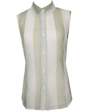 Flora by Alexandria Marie Organza Button Down - Gray