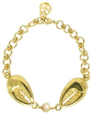 Sophie Simone Designs Bracelet Crab & Pearl - Metallic