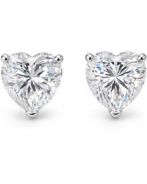Pearl Code Angel Heart Studs — Fine Jewellery Moissanite, Gift Ready - White