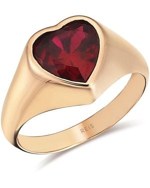 Reis Jewellery Heart Ruby - Black