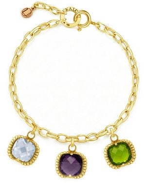 Unaloe Super Fantasy Vermeil Bracelet With Crystals – Luxury Statement Jewelry - Yellow