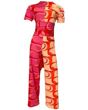 Julia Clancey Jcjc Miami Mango Raspberry Organic Jumpsuit - Red