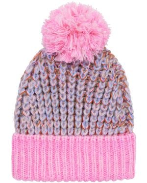 Cara & The Sky Lolly Hat Twist Bobble Beanie - Pink