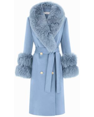 Hortons England Belgravia Cashmere Coat Powder - Blue