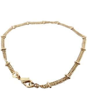 Harfi 18Ct Plated Bar Curb Chain Bracelet - Metallic
