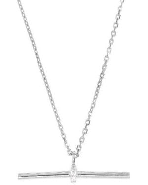 Bermuda Watch Company Annie Apple Zaria Sterling Silver Pendant Necklace - White
