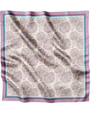 Lamberty Munich Sea-Shells Classic Silk Scarf - Multicolour