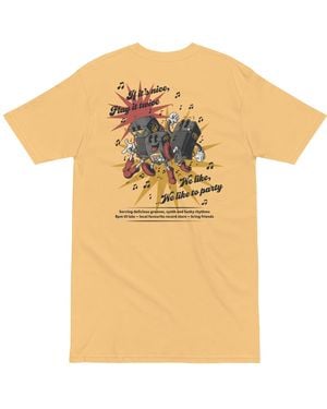 Anchor and Crew Vintage If It's Nice Play It Twice Disco! Cotton Embroidered Oversized T-Shirt - Natural