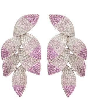 LÁTELITA London Camillia Flower Drop Earrings - Pink