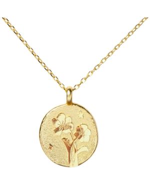 Little Sky Stone Violet Motif Gold Vermeil Necklace - Metallic