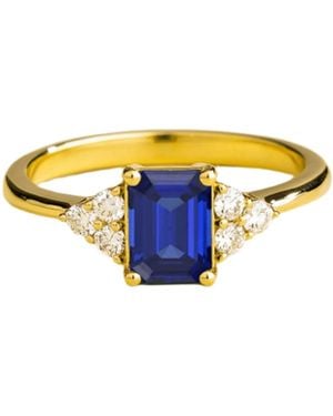 Juvetti Chateau Ring Sapphire & Diamonds - Blue