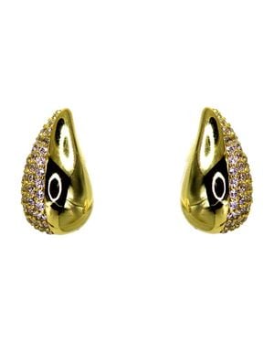 VicStoneNYC Fine Jewelry Pave Setting Gok-Ock Vermeil Stud Earrings - Metallic
