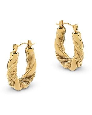 Amadeus Lilly Thick Twisted Hoops - Metallic