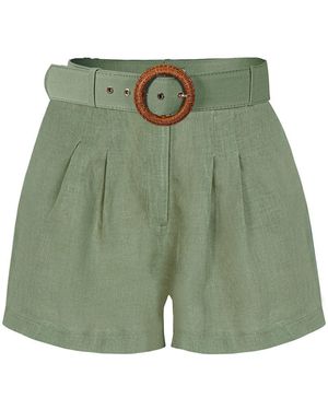 Monlicia Reve Linen Short - Green
