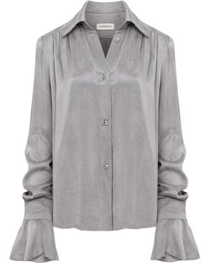 Mandragora Buttoned Blouse Celia - Grey