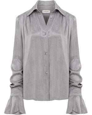 Mandragora Buttoned Blouse Celia - Gray