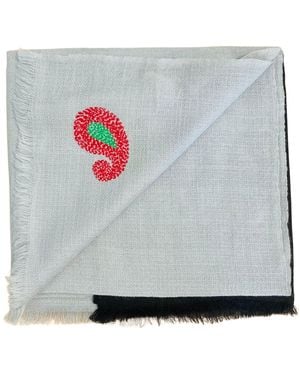 Heritagemoda Handmade Wool Silk Scarf - Grey