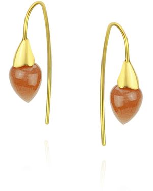 MOUNIR LONDON Moonstone Acorn Earrings - Metallic