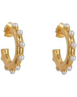 Bounkit Nicky Hoops Pearls - Metallic