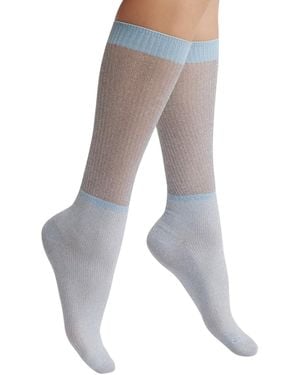 HIGH HEEL JUNGLE by KATHRYN EISMAN Glitter Dance Socks - Grey