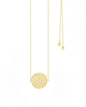 Seven Saints Flower Of Life Choker Y Style Lariat, Reversible Necklace - White