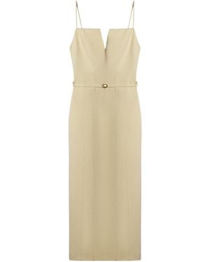 Nocturne Strappy Belted Midi Dress - White