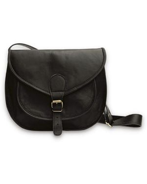 VIDA VIDA Leather Saddle Bag-Large - Black