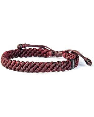 Harbour UK Bracelets Chunky Wine Cord Bracelet – Handmade Bold Style - Red