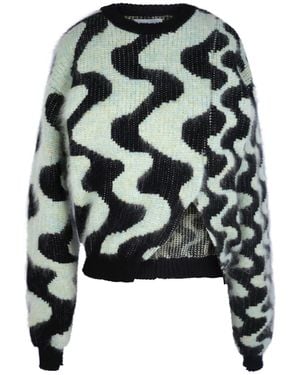 Ccy Currency Wavey Split Jumper - Black