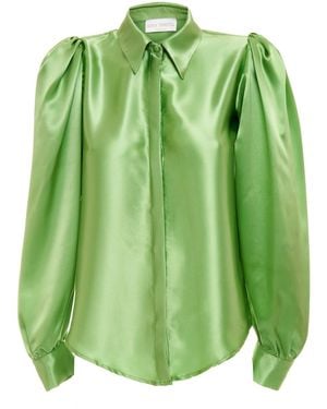 Sofia Tsereteli Silk Blouse - Green