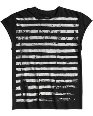 Other Over Print Stripe Rocker Tee - Black