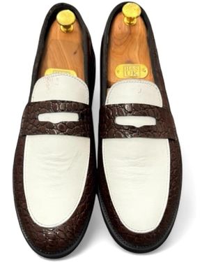 Jpo Koch House Cognac Penny Loafers - Metallic