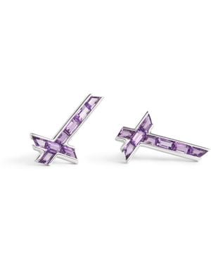 Kasun Lucky Star Earrings - Purple