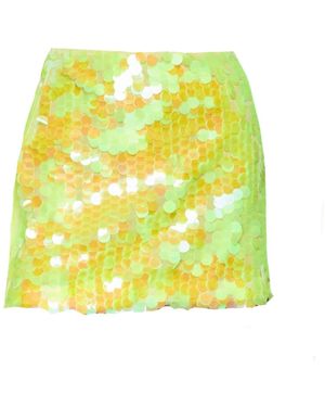 Mirimalist Mermaid Lime Mini Skirt - Yellow