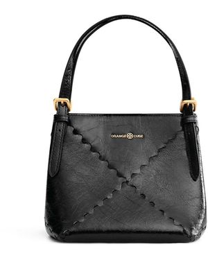 Orange Cube Dusk Mosaic Mini Tote - Black