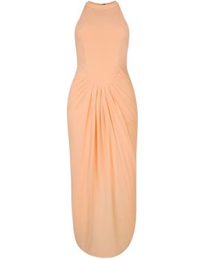 The Gt Atelier Neutrals Peach Summer Maxi Dress - Orange