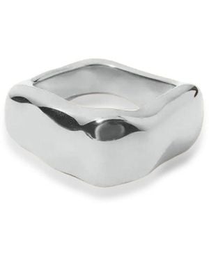 VIEA Kyma Irregular Square Ring - White