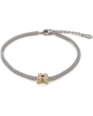 Ebru Jewelry Butterfly Diamond Tennis Bracelet - Metallic