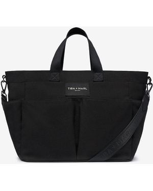 Tiba + Marl Canvas Pocket Tote - Black