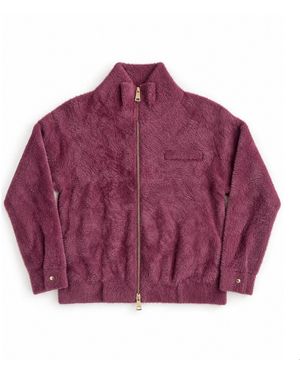 ROAV Everyday Emma Burgundy Double Zip Cardigan - Purple