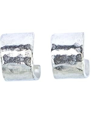 Oolo London Brutalist Circular Huggie - White