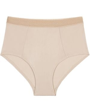 Uwila Warrior Neutrals High Waisted Soft Silk Briefs - Natural